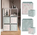 Vicco Faltbox Aufbewahrungsbox Türkis Rosa Floral 2er Set Hartkarton Bild 1