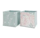 Vicco Faltbox Aufbewahrungsbox Türkis Rosa Floral 2er Set Hartkarton Bild 2
