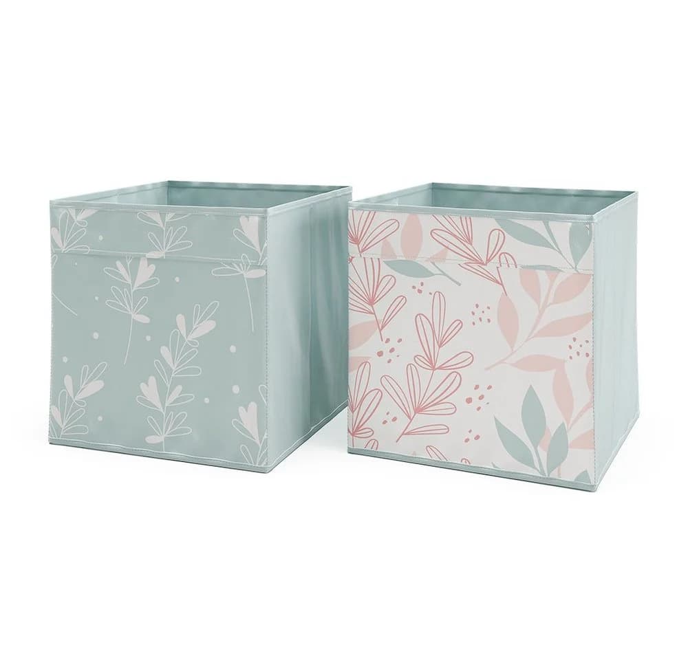 Vicco Faltbox Aufbewahrungsbox Türkis Rosa Floral 2er Set Hartkarton - Bild 2