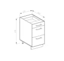Vicco Unterschrank R-Line Schubladenunterschrank Weiß Sonoma 40 cm Bild 2