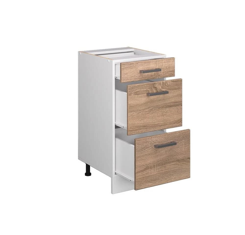 Vicco Unterschrank R-Line Schubladenunterschrank Weiß Sonoma 40 cm - Bild 5