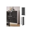 Vicco Hochschrank R-Line Anthrazit Hochglanz Weiß 60 cm Bild 1