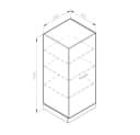 Vicco Hochschrank R-Line Anthrazit Hochglanz Weiß 60 cm Bild 3