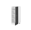 Vicco Hochschrank R-Line Anthrazit Hochglanz Weiß 60 cm Bild 4