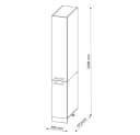 Vicco Apothekerhochschrank R-Line Weiß Landhaus 30 cm Bild 4