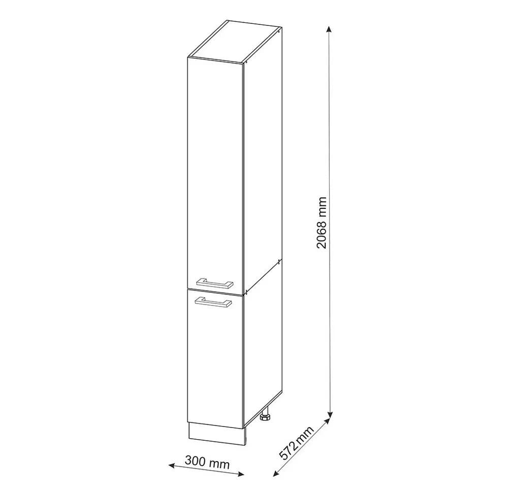 Vicco Apothekerhochschrank R-Line Weiß Landhaus 30 cm - Bild 4