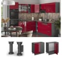 Vicco Eckunterschrank R-Line 86 cm Anthrazit Bordeaux Bild 4