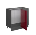 Vicco Eckunterschrank R-Line 86 cm Anthrazit Bordeaux Bild 5