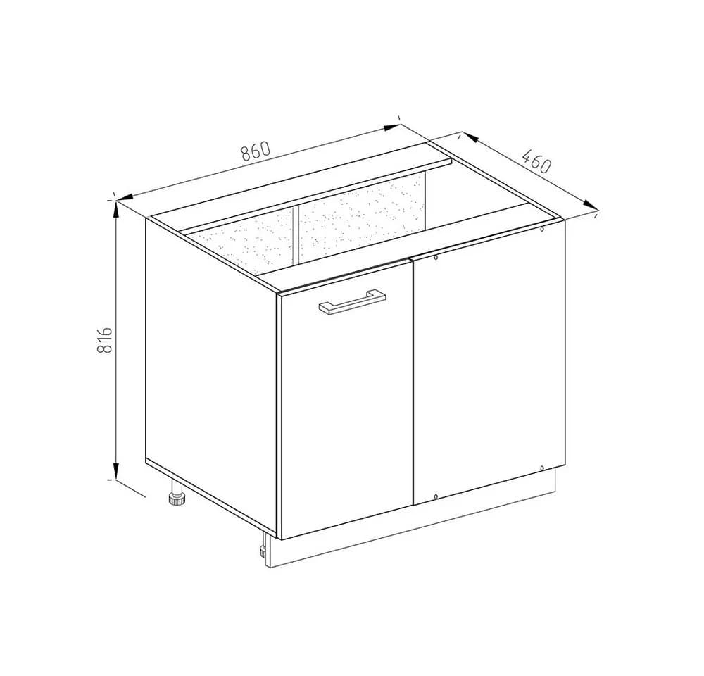 Vicco Eckunterschrank R-Line Goldkraft Eiche/Anthrazit - Bild 2