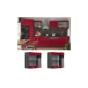 Vicco Glashängeschrank R-Line Rot Hochglanz/Anthrazit 60 cm Bild 1