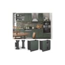 Vicco Spülenunterschrank Fame-Line Grün-Gold Landhaus 80 cm Bild 1