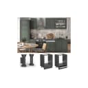Vicco Herdumbauschrank Fame-Line Grün-Gold Landhaus 60 cm Bild 1