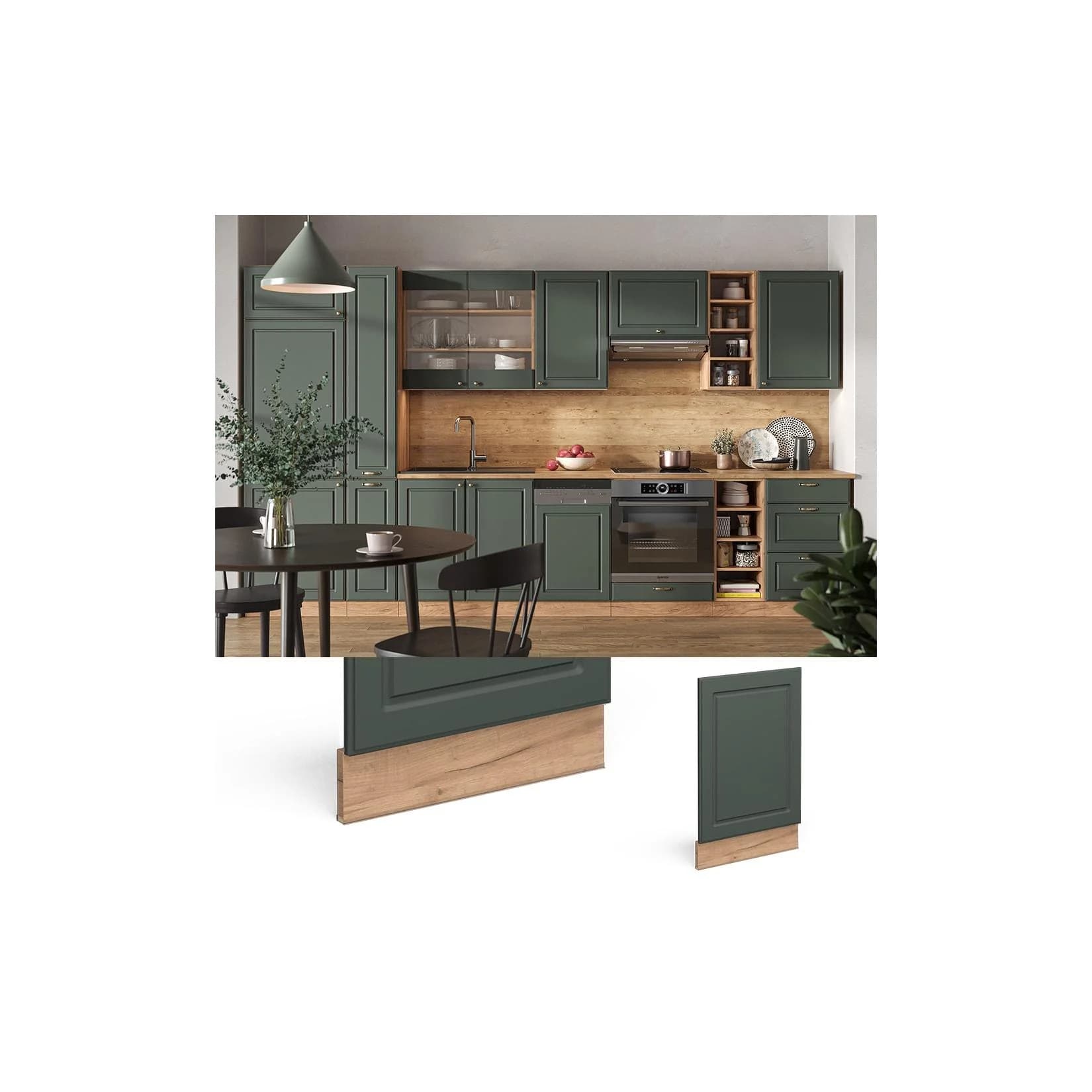 Vicco Geschirrspülerblende Fame-Line Eiche Grün-Gold Landhaus 45 cm