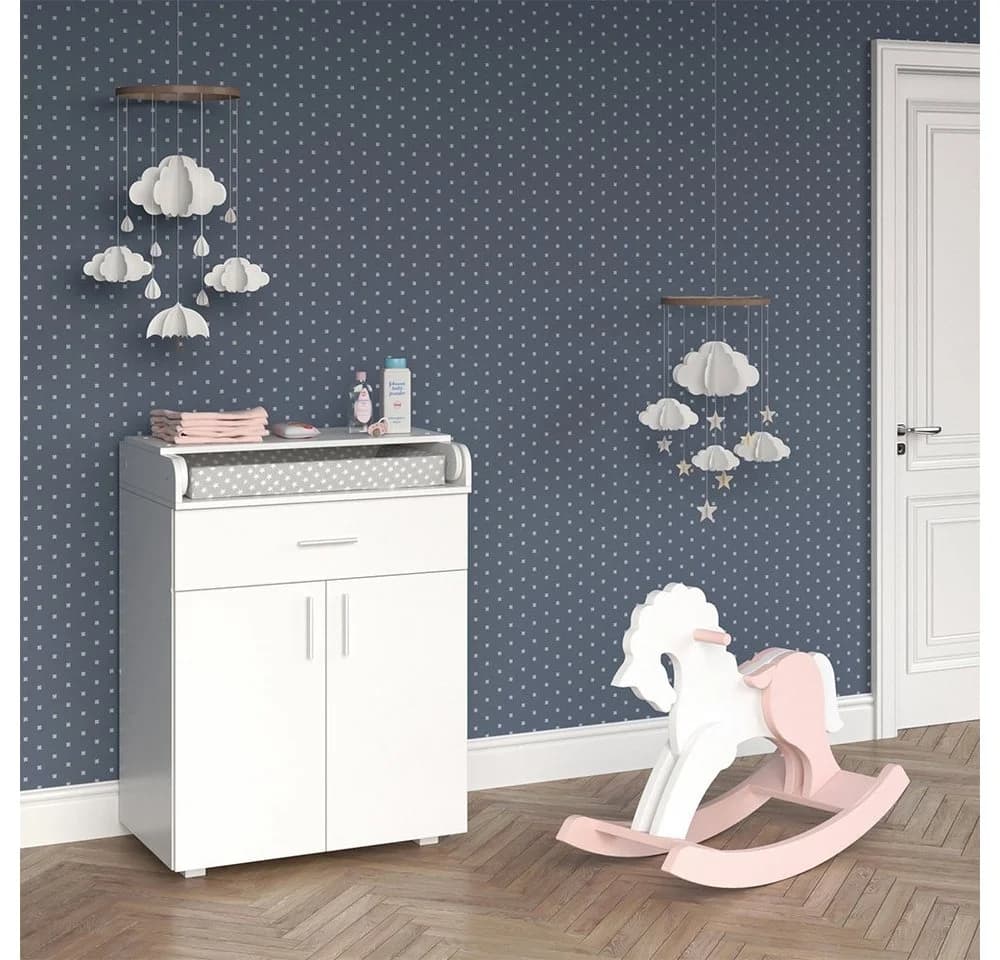 Vicco Wickeltisch Lena Weiß Wickelkommode mit Schublade - Bild 3