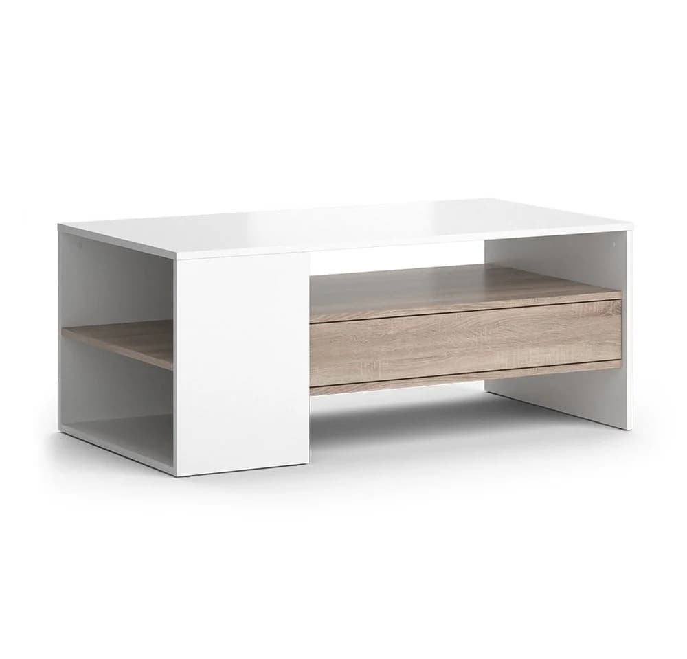Vicco Couchtisch Fabien Weiß Sonoma Modern mit Schublade - Bild 2