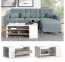 Vicco Couchtisch Fabien Weiß Sonoma Modern mit Schublade Bild 4
