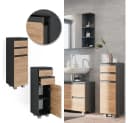 Vicco Midischrank Badschrank Anthrazit Eiche Modern J-Shape Bild 2
