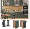 Vicco Unterschrank Fame-Line Grün-Gold Landhaus 40 cm mit Soft-Close Bild 5
