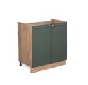 Vicco Spülenunterschrank Fame-Line Grün-Gold Landhaus 80 cm Bild 3