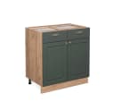 Vicco Schubunterschrank Fame-Line Eiche Grün-Gold Landhaus 80 cm Bild 3