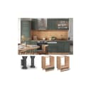 Vicco Herdumbauschrank Fame-Line Grün-Gold Landhaus 60 cm Bild 1
