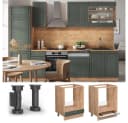 Vicco Herdumbauschrank Fame-Line Grün-Gold Landhaus 60 cm Bild 5