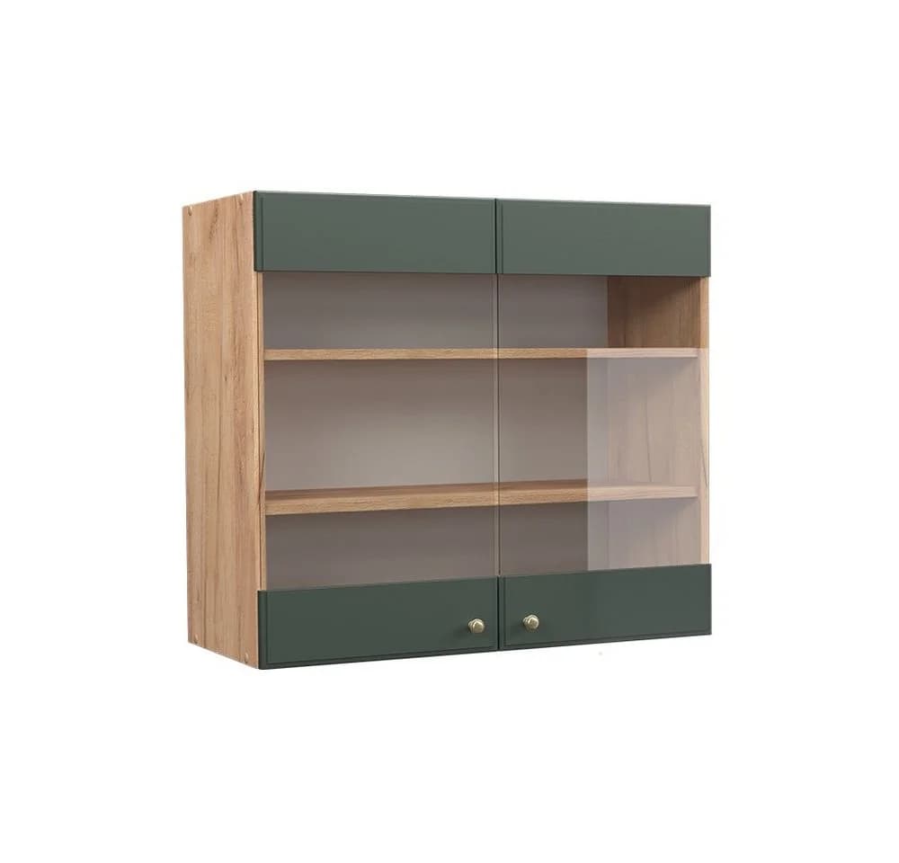 Vicco Glashängeschrank Fame-Line Grün-Gold Landhaus 80 cm - Bild 3