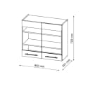 Vicco Glashängeschrank Fame-Line Grün-Gold Landhaus 80 cm Bild 4