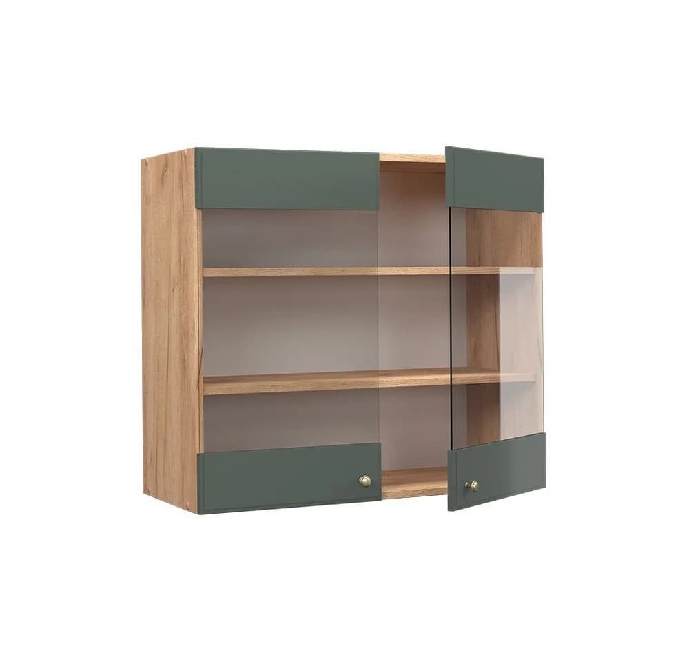 Vicco Glashängeschrank Fame-Line Grün-Gold Landhaus 80 cm - Bild 5