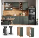 Vicco Apothekerschrank Fame-Line Grün-Gold Landhaus 30 cm Bild 5