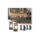 Vicco Mikrowellenschrank Fame-Line Grün-Gold Landhaus 60 cm Bild 1