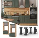 Vicco Mikrowellenschrank Fame-Line Grün-Gold Landhaus 60 cm Bild 2