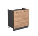 Vicco Spülenunterschrank Fame-Line Anthrazit Eiche 80 cm Bild 3