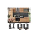 Vicco Herdumbauschrank Fame-Line Goldkraft Eiche/Anthrazit 60 cm Bild 1