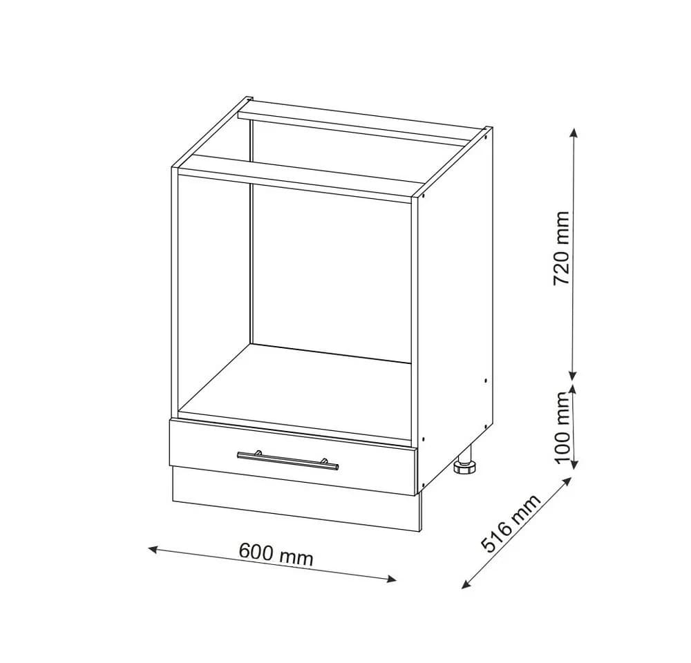 Vicco Herdumbauschrank Fame-Line Goldkraft Eiche/Anthrazit 60 cm - Bild 2