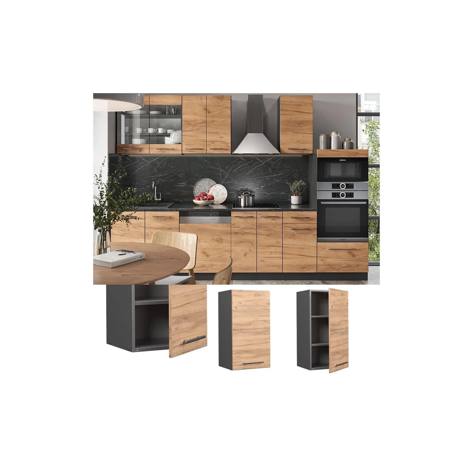 Vicco Hängeschrank Fame-Line Anthrazit Eiche Modern