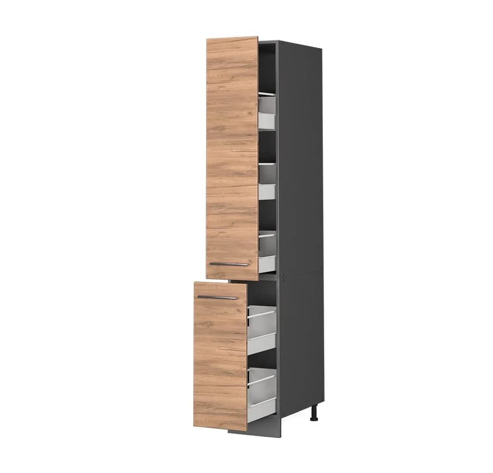 Vicco Apothekerhochschrank Fame-Line Anthrazit Eiche 30 cm - Bild 5