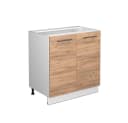 Vicco Unterschrank Fame-Line Weiß Eiche 80 cm mit Softclose Bild 3
