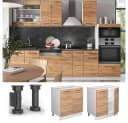 Vicco Unterschrank Fame-Line Weiß Eiche 80 cm mit Softclose Bild 5