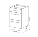 Vicco Unterschrank Fame-Line Weiß Eiche 50 cm Küche Bild 2
