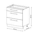 Vicco Küchenunterschrank Fame-Line Grün-Gold Landhaus 80cm Bild 2