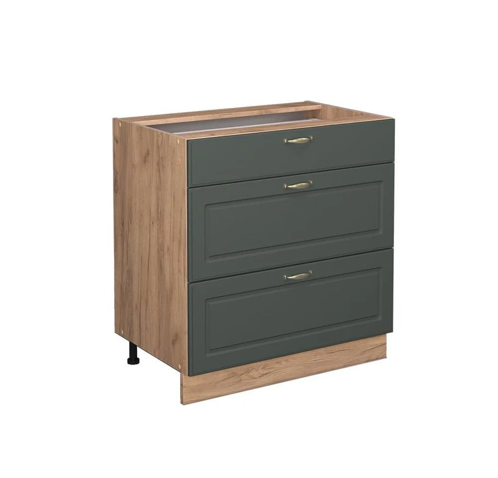 Vicco Küchenunterschrank Fame-Line Grün-Gold Landhaus 80cm - Bild 3