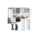 Vicco Herdumbauschrank Fame-Line Weiß Hochglanz 60 cm Bild 1