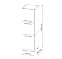 Vicco Herdumbauschrank Fame-Line Weiß Hochglanz 60 cm Bild 2
