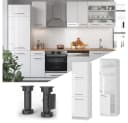 Vicco Herdumbauschrank Fame-Line Weiß Hochglanz 60 cm Bild 5