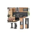 Vicco Herdumbauschrank Fame-Line Anthrazit Eiche 60 cm Bild 1