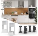 Vicco Mikrowellenumbauschrank Fame-Line Weiß Hochglanz 60 cm Bild 2