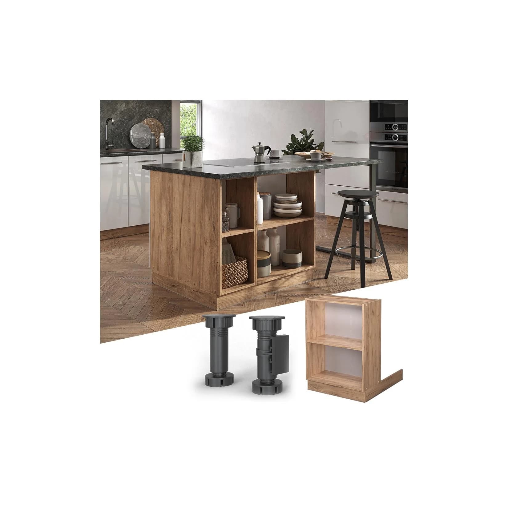 VICCO Regalinselunterschrank Fame-Line Eiche Goldkraft 60 cm