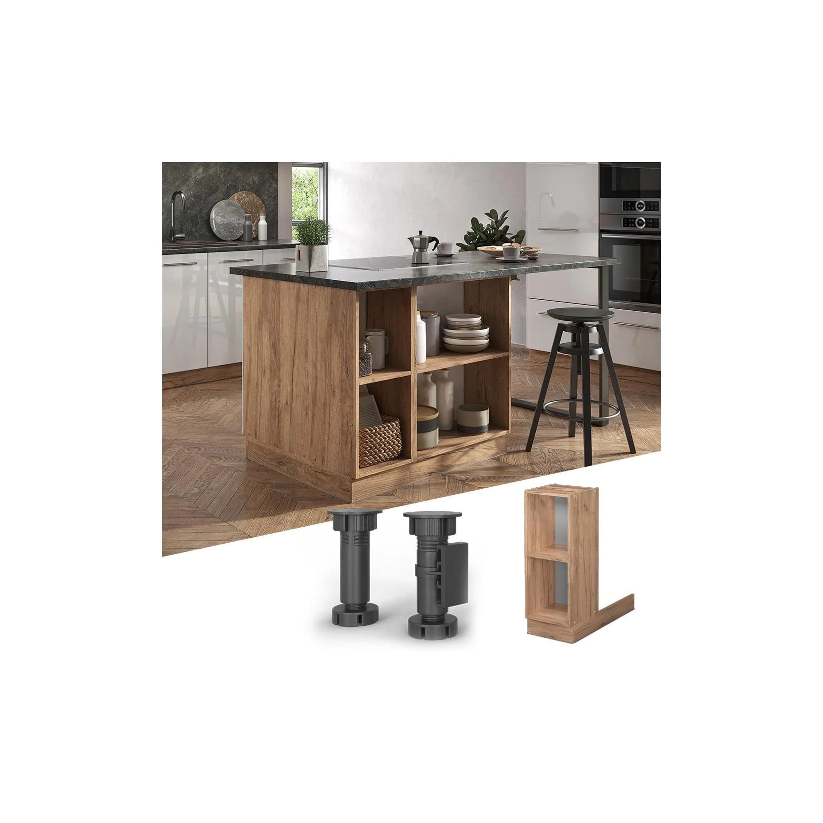 VICCO Regalinselunterschrank Fame-Line Eiche Goldkraft 30 cm Modern