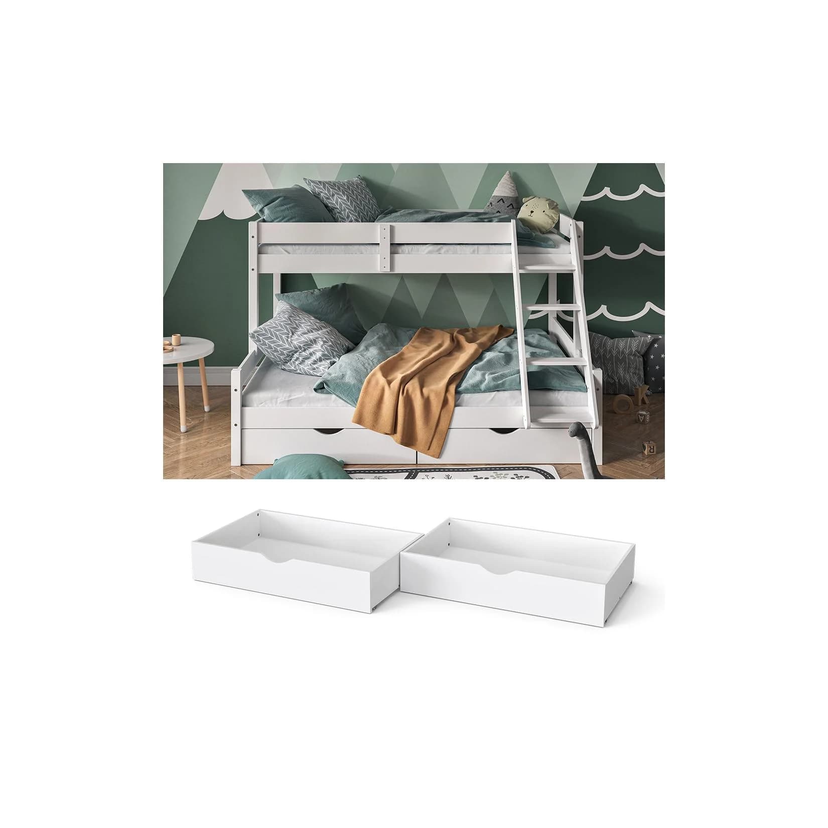 VitaliSpa Bettschublade Everest Weiß Modern Rollschublade